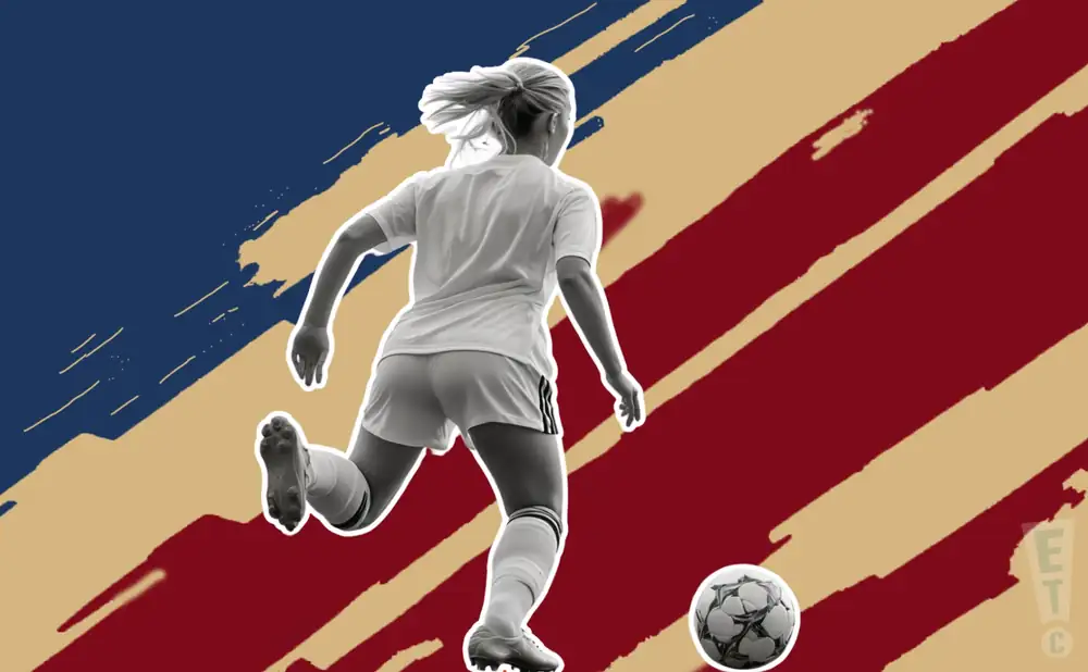 an excited north carolina courage soccer fan cheering on a match